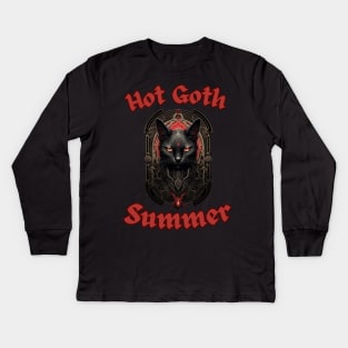 Hot Goth Summer Kids Long Sleeve T-Shirt